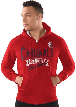 Starter Mens Starter Red St. Louis Cardinals Distressed Full-Zip Hooded Jacket at Nordstrom, Size Xx-Large