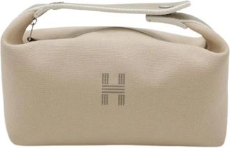 Herm&egrave;s Pre-owned Canvas PM Cosmetic Pouch - Dames - Vintage Mini Tas - Beige - ONE Size - Vintage