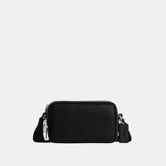 Coach Mens Colton Crossbody Bag 19 - Black Leather - One Size