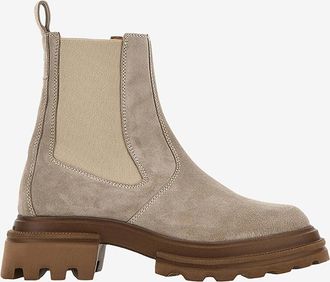 Hogan Chelseastiefel mit Profilsohle aus Wildleder