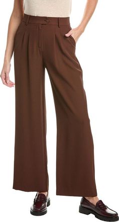 Shelli Segal Extended Tab Pleated Pant