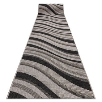 RugsX RugsX Sizal Floorlux Runner in Silver | Size: 100 cm x 470 cm