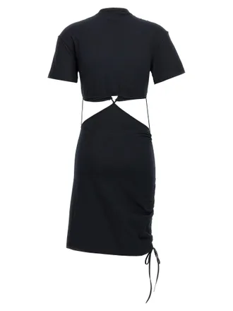 Nensi Dojaka Cut-Out Cotton Dress - Black