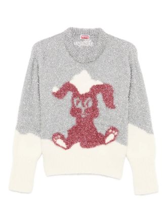 Kenzo Sweater met intarsia stripprint - Grijs
