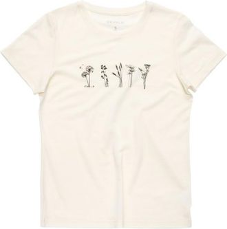 Devold Classic Flowers Tee Merinoshirt f&uuml;r Damen | wei&szlig;