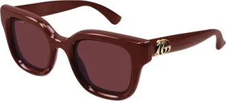 Gucci Red Square Ladies Sunglasses GG1828S 003 49