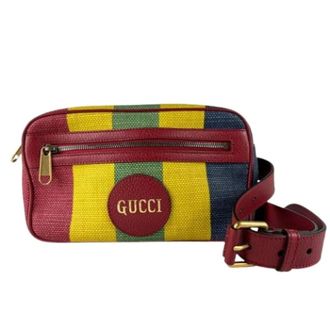 Gucci Vintage, unisex, Veelkleurig, ONE Size, Leer, Pre-owned Fanny Pack
