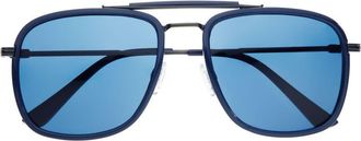 Breed Mens Blue Pilot Sunglasses BSG068C4