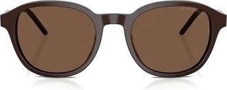 Emporio Armani Occhiali da sole tondi - Marrone