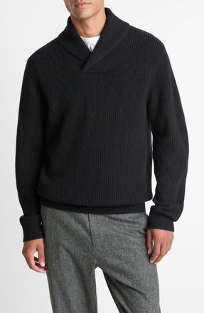 Vince Shaker Stitch Wool & Cashmere Sweater in Black at Nordstrom, Size Xx-Large