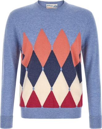 Ballantyne Heren, Truien, Blauw, Maat: XL Kasjmier