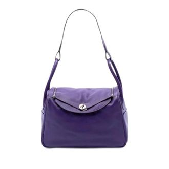 Herm&egrave;s Pre-owned Lindy 34 - Dames - Vintage Handtas - Paars - ONE Size - Leer - Vintage