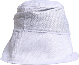 Dolce & Gabbana Mens White Polyester Wide Brim Bucket Hat Nylon Silk