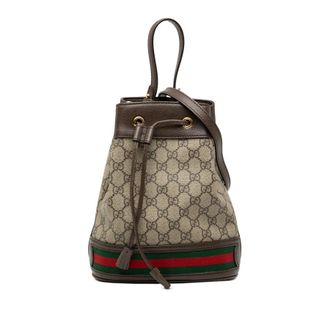 Gucci Pre-owned Gucci Small GG Supreme Ophidia Web Bucket Bag Ladies 550621 498879