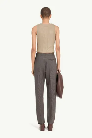 Maison Margiela High-Waisted Wool Trousers - Grey