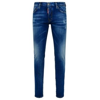 Dsquared2 Mens Slim Jean Dark Blue Denim Pants Cotton - Size 38 (Waist)