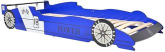 vidaXL Childrens Race Car Bed 90x200 cm Blue vidaXL