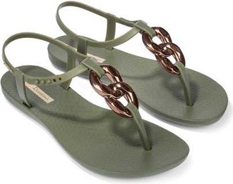 Ipanema Class Connect II Ring Sandal in Green/green/bronze at Nordstrom, Size 8
