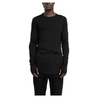 Thom Krom Tops, Heren, Zwart, M, Katoen, Mts 900 Long Sleeve Tee