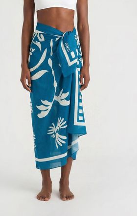 Eres Gonna pareo in cotone e seta stampata Eres