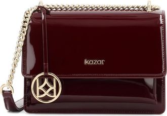 Kazar Tassen, Dames, Bruin, ONE Size, Leer, Maroon lakleren handtas