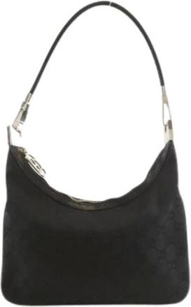 Gucci Pre-owned Shoulder Bags, female, Black, Size: ONE SIZE Pre-owned GG Canvas Shoulder Bag