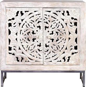 Giner&Colomer Handgefertigte, massive Kommode Mykonos, 2-t&uuml;rig - 80 x 80 cm