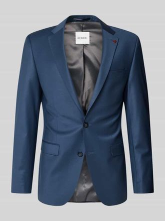 Roy Robson Slim Fit 2-Knopf-Sakko mit Pattentaschen in Metallic Blue, Gr&ouml;&szlig;e 48
