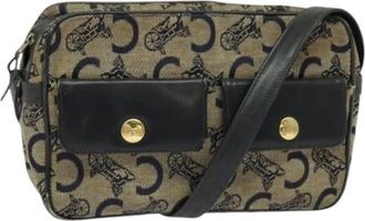 Celine Pre-owned Canvas celine-bags - Dames - Vintage Schoudertas - Blauw - ONE Size - Leer - Vintage