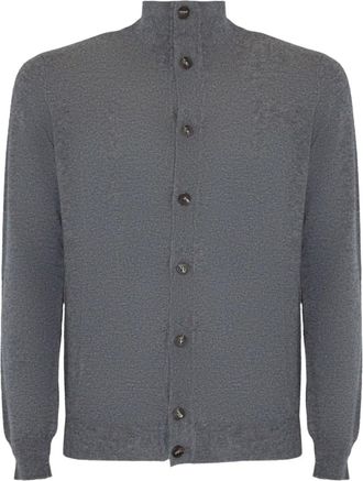 KANGRA Cardigan a collo alto con bottoni - Grigio