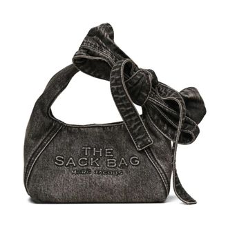 Marc Jacobs The Bow Denim Mini Sack Bag - female - Marc Jacobs - Cross Body Bags - Black - ONE SIZE - Bags