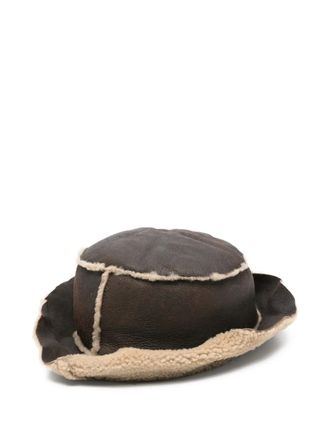 Miu Miu 2000s Hat - women - Sheep Skin/Shearling/Sheep Skin/Shearling - M - Brown