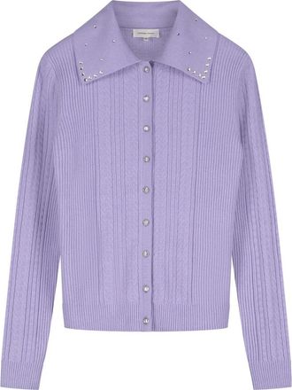 Fab By Fabienne Chapot Nova Cardigan - Dames - Vesten - Paars - XL - Katoen - Truien & Vesten