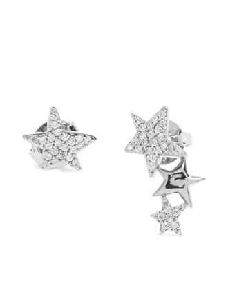Zadig&Voltaire star-shaped crystal-embellished earrings - women - Brass/glass - One Size - Silver