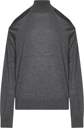 Fendi Kashmir coltrui met cut-out details - Dames - Truien - Grijs - Maat: 2XS Kasjmier