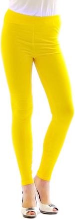 YESET Ladies Long Leggings Leggings Long Cotton Trousers Skinny Mens Underwear - Yellow, XXXL