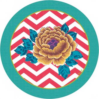 Lisa Corti Masonite Glory Zig Zag Placemat, Set Of 2 In Red