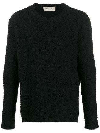 Paura textured relaxed-fit jumper - men - Cotton/Polyamide/Spandex/Elastane - S - Black