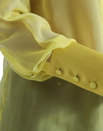 Dolce & Gabbana Yellow Long Sleeve Button Down Blouse Womens Top (Pre-Owned)