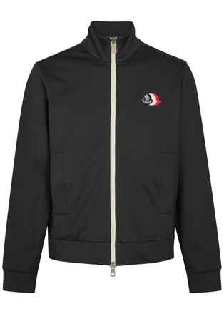 Moncler Logo-appliqu&eacute;d Jersey Jacket - Dark Blue - Xxl