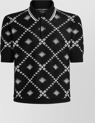Dolce & Gabbana silk wool knitted polo shirt
