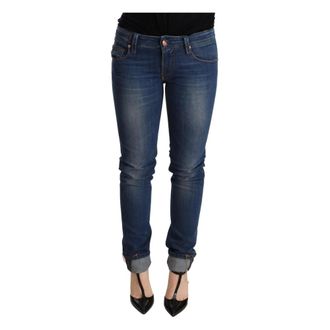 Acht Skinny Jeans, female, Blue, Size: W26 Blue Low Waist Skinny Denim Jeans