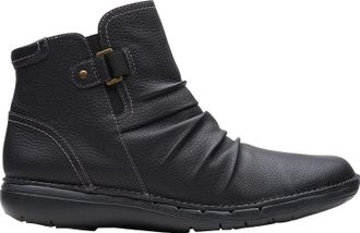 Clarks Womens Un Loop Top Chelsea Boot, Black (Black Leather), 41 EU Weit