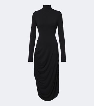Proenza Schouler Imogen draped gathered jersey midi dress