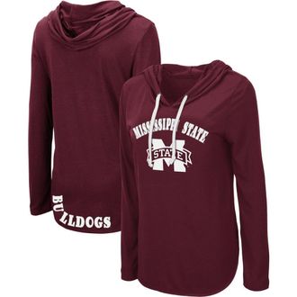 Colosseum Womens Colosseum Maroon Mississippi State Bulldogs My Lover Lightweight Hooded Long Sleeve T-Shirt at Nordstrom, Size Medium