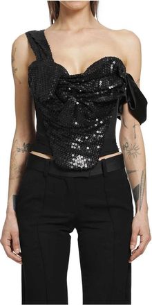 Vivienne Westwood Knot Corset - Dames - Tops zonder mouwen - Zwart - S - Polyester - Tops