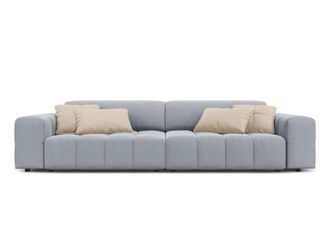 CXL by Christian Lacroix Sof&aacute; 4 plazas de terciopelo azul claro