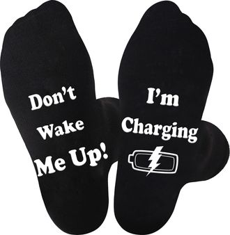 Generic 1 Pair Mens Socks with Grippers Non-slip Size 9-11 Black