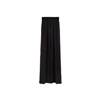 Elisabetta Franchi Wide Trousers, female, Black, Size: XS Wide Trousers