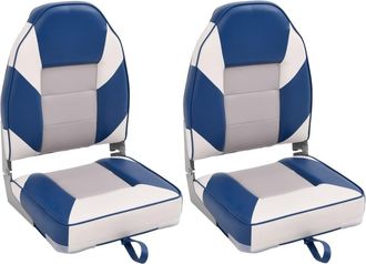 vidaXL Asientos De Barco Plegables Con Respaldo Alto 2 Uds 39x43x58 Cm Vidaxl
